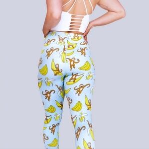 **RARE** Feed Me Fight Me Gone Bananas Mid-Rise Leggings, Size M